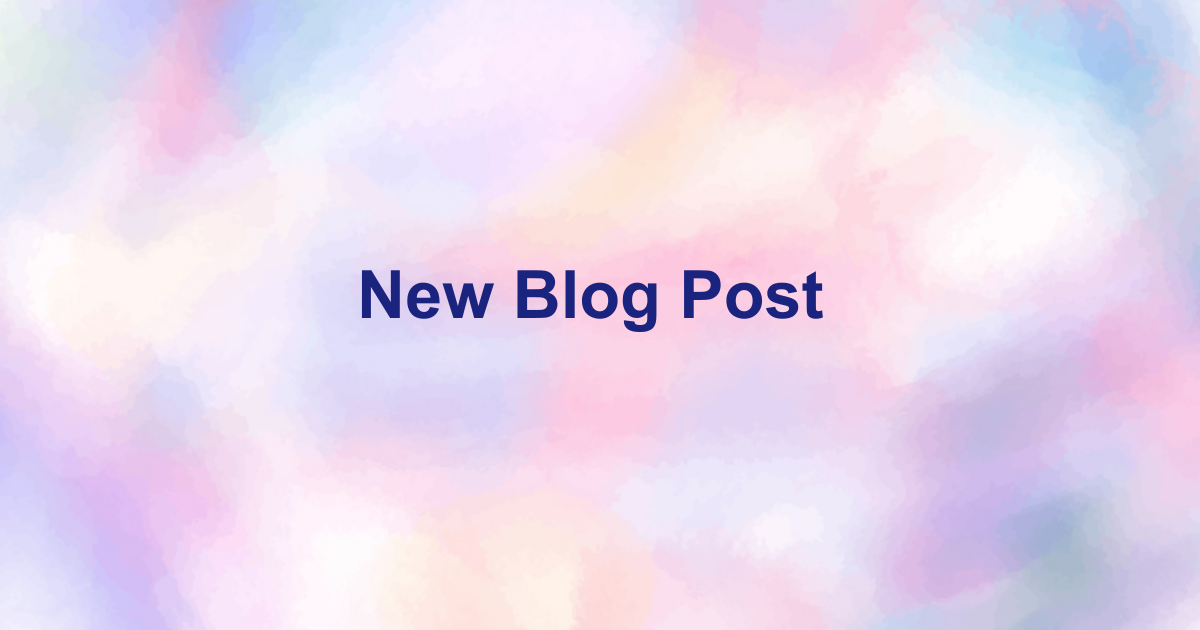 New Blog Post